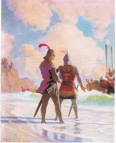 Bruce sulla spiaggia, da The Scottish Chiefs pubblicato da Charles Scribner